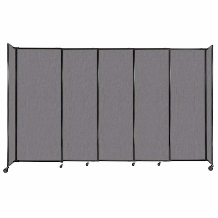 Versare StraightWall Sliding Portable Partition 11'3" x 6'10" Slate Fabric 1482519